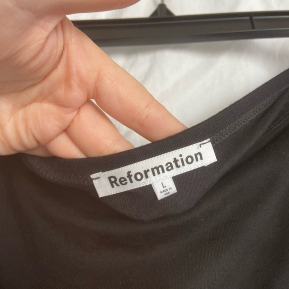 Reformation Lydia Knit Two Piece Pencil Skirt and Tank Top in Black Size Large - Picture 9 of 16